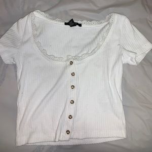 White forever 21 crop top size S